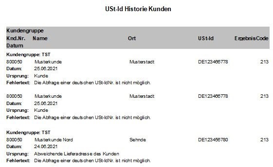 Screenshot Ust ID Prüfung