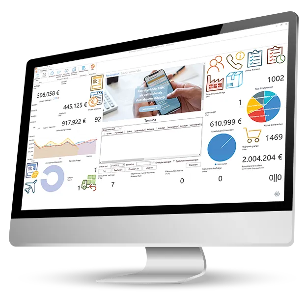 eEvolution ERP Dashboard