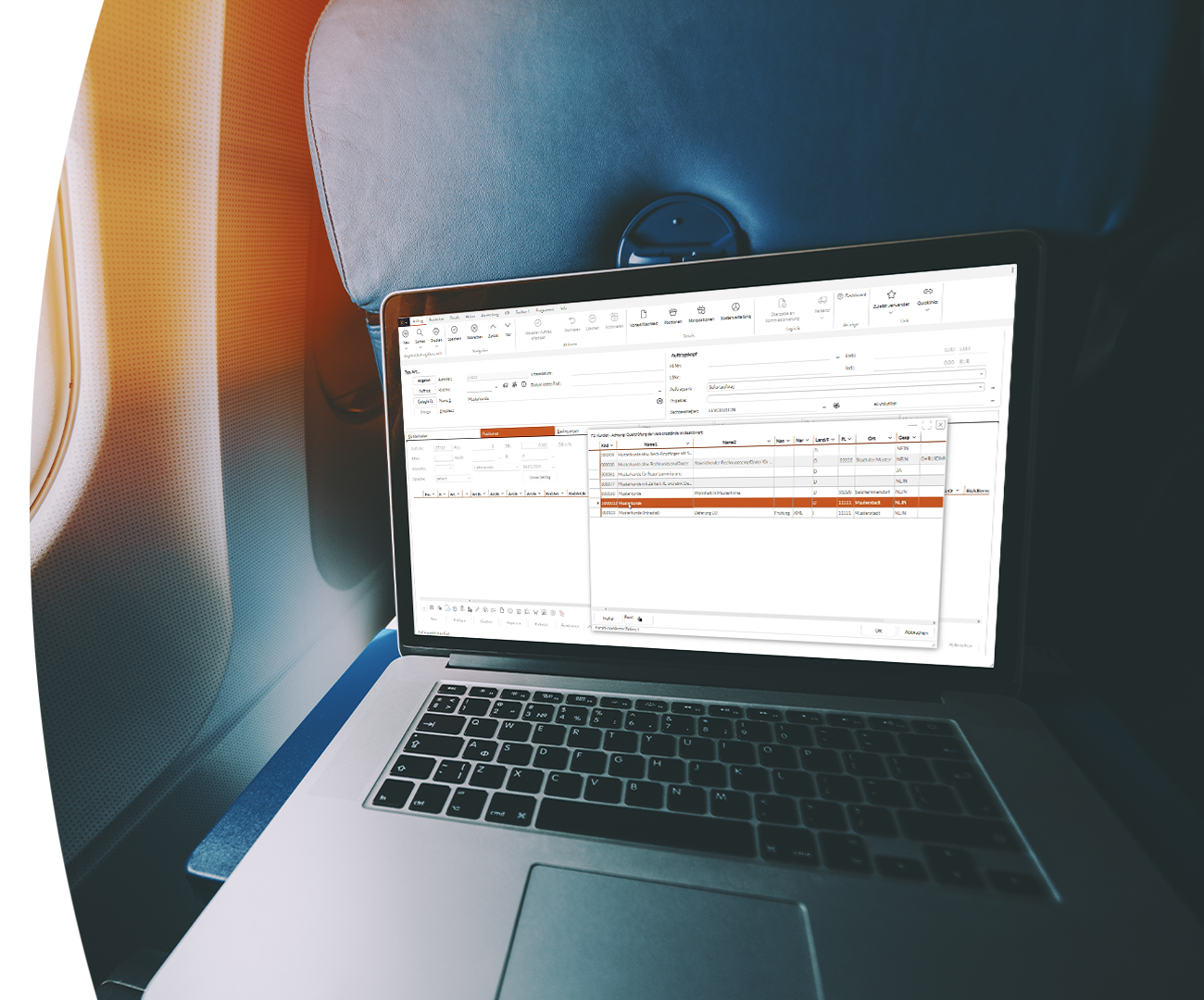 Webversion im Flugzeug