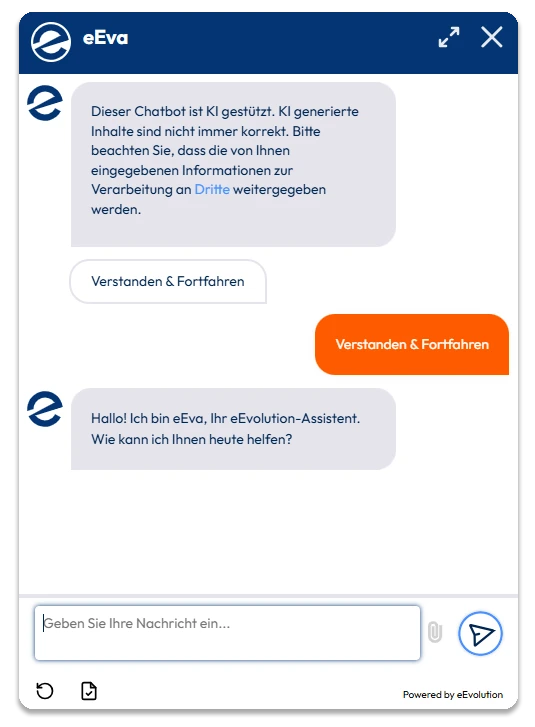 Chatbot_Dialog_Website Dialog mit Chatbot eEva